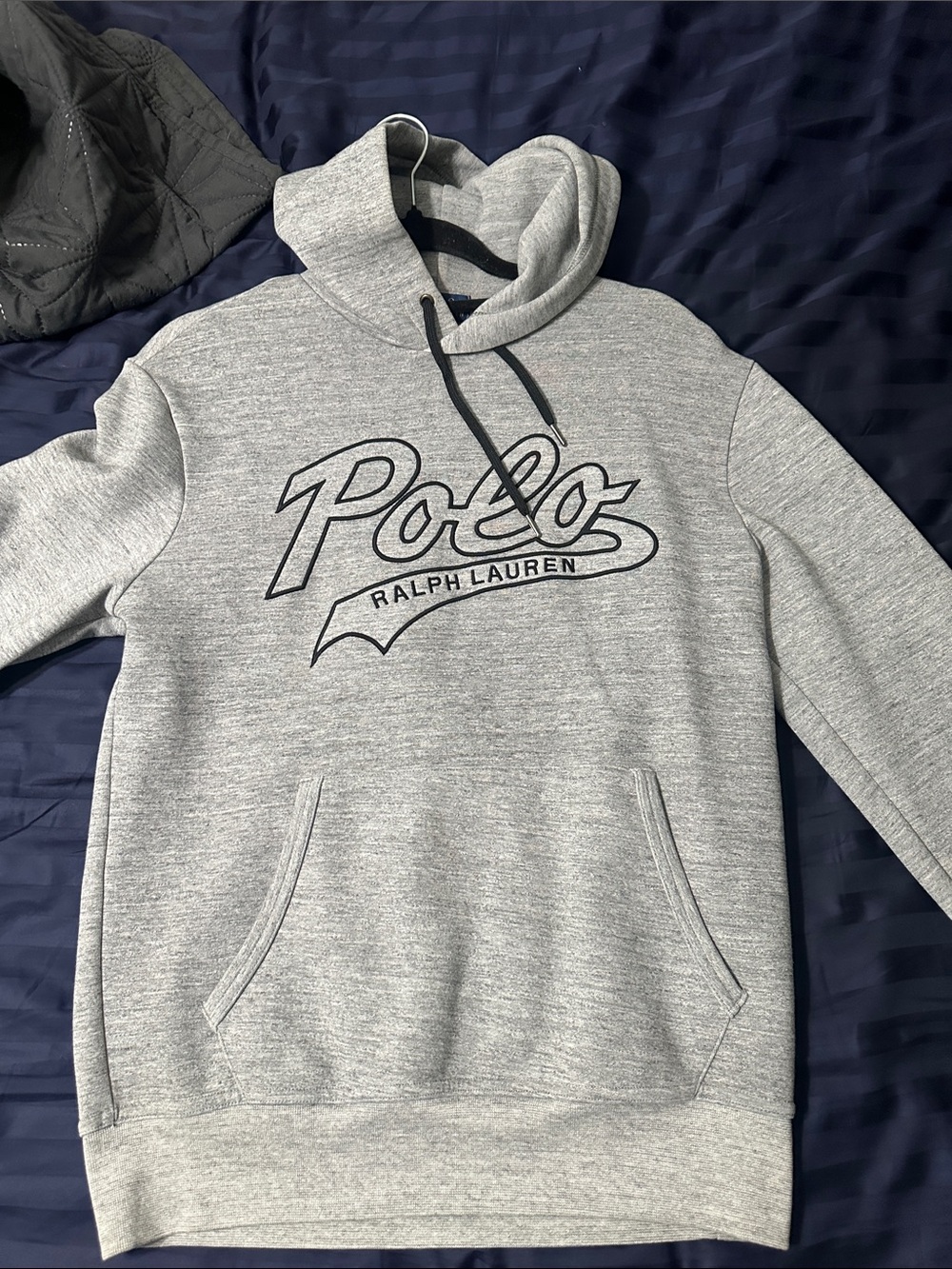 Polo by Ralph Lauren Light Gray Script Logo Hoodie